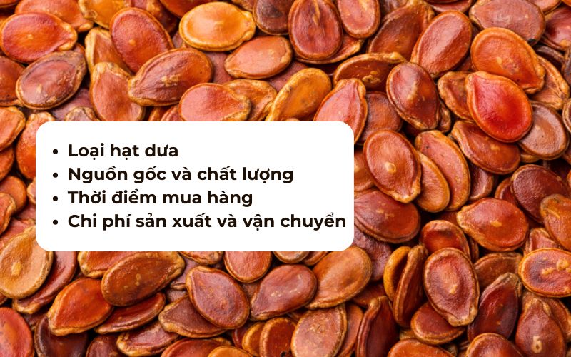 Giá hạt dưa có sự biến động do nhiều yếu tố