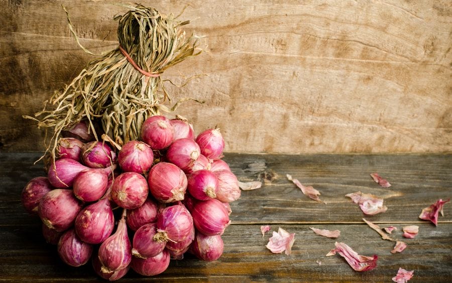 Hành tím ngon nên chọn củ chắc tay, vỏ khô ráo, không dập úng để món ăn thêm tròn vị